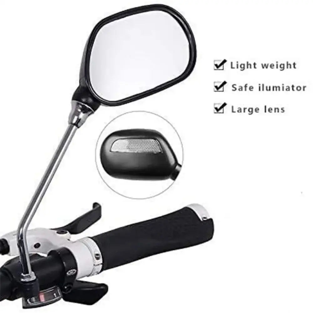 Bike Rearview Mirror 360° Adjustable with Reflector