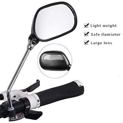 Bike Rearview Mirror 360° Adjustable with Reflector