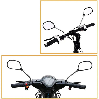 Bike Rearview Mirror 360° Adjustable with Reflector