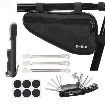 16-in-1 Bicycle Repair Kit with Mini Pump