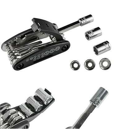 16-in-1 Bicycle Repair Kit with Mini Pump