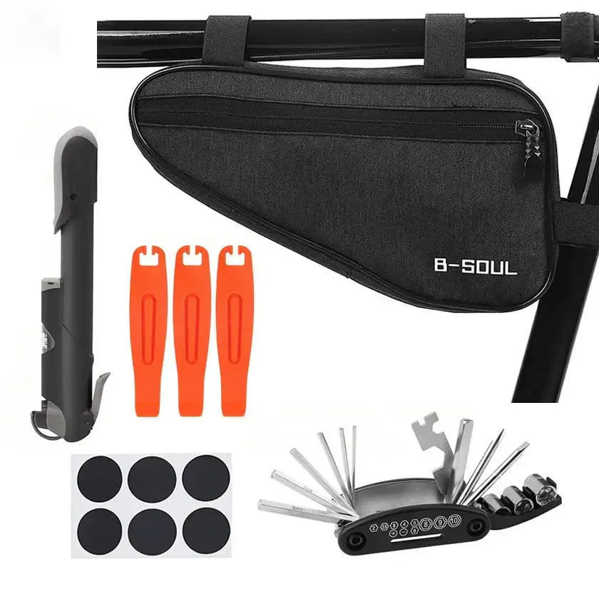 16-in-1 Bicycle Repair Kit with Mini Pump