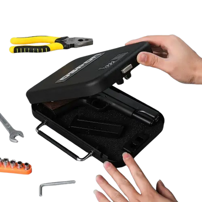 Biometric Gun Safe Box – Mini Fingerprint & Password Vault