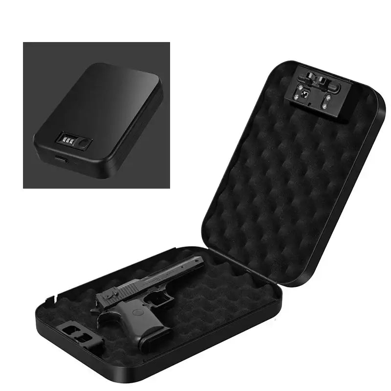 Biometric Gun Safe Box – Mini Fingerprint & Password Vault