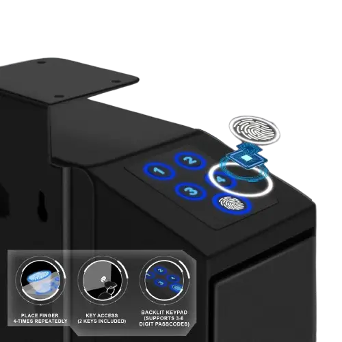 Biometric Handgun Safe with Fingerprint & PIN