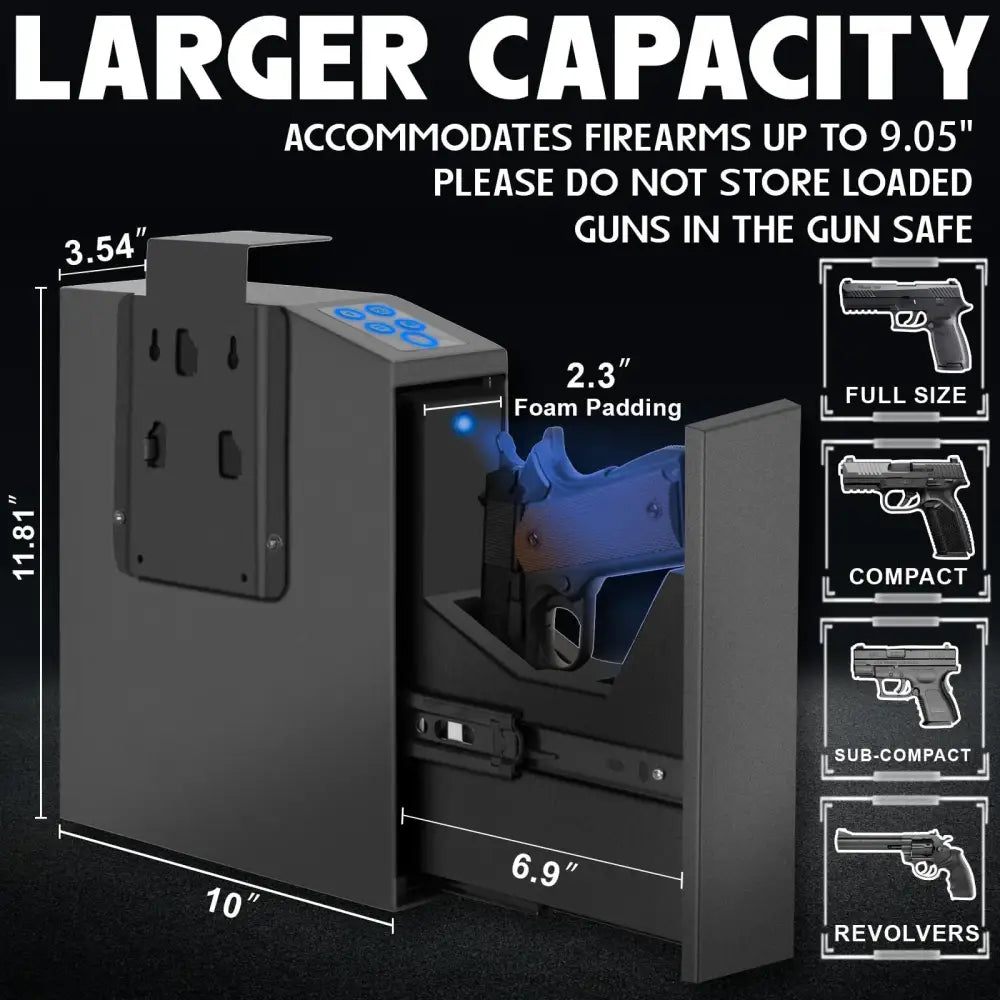 Biometric Handgun Safe with Fingerprint & PIN