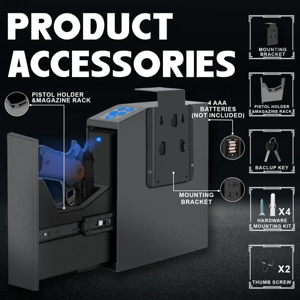 Biometric Handgun Safe with Fingerprint & PIN