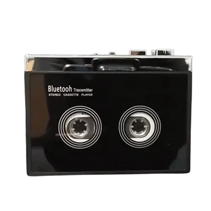 Black Cassette Tape Player with Bluetooth