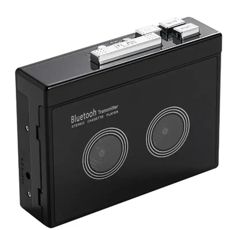 Black Cassette Tape Player with Bluetooth