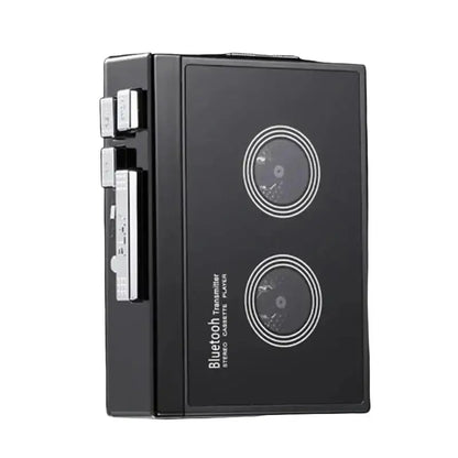 Black Cassette Tape Player with Bluetooth