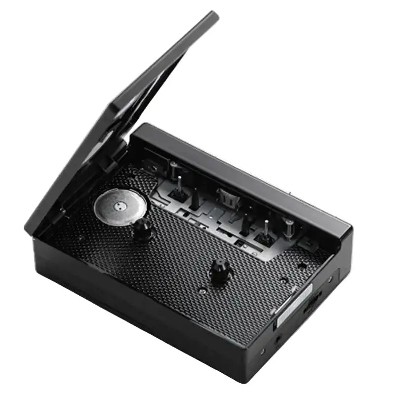 Black Cassette Tape Player with Bluetooth