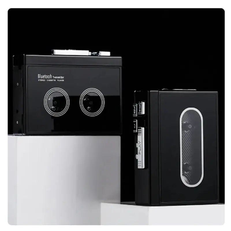 Black Cassette Tape Player with Bluetooth