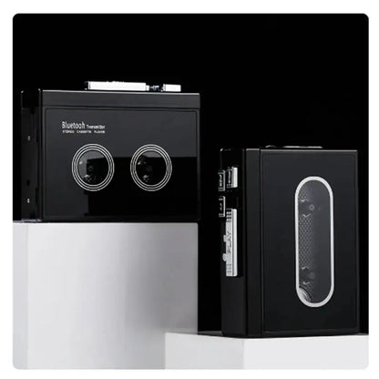 Black Cassette Tape Player with Bluetooth