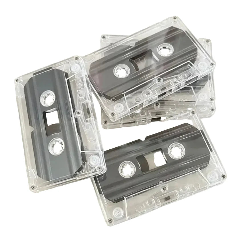 60 Minute Blank Transparent Cassette Tape for Audio Recording