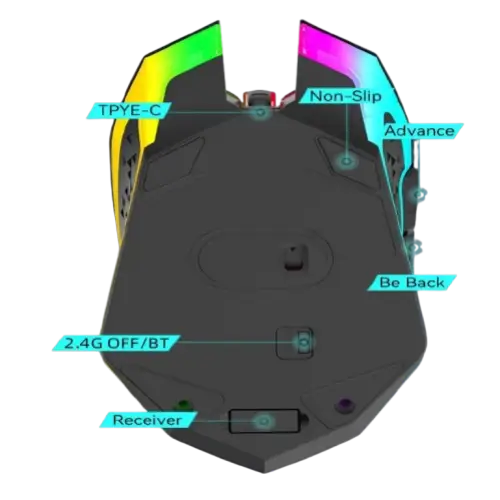 Bluetooth 5.2 RGB Dual-Mode Wireless Gaming Mouse (different models available)