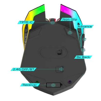 Bluetooth 5.2 RGB Dual-Mode Wireless Gaming Mouse (different models available)