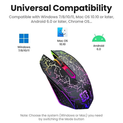 Bluetooth 5.2 RGB Dual-Mode Wireless Gaming Mouse (different models available)
