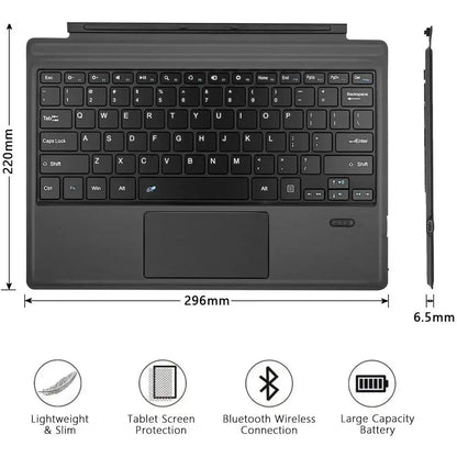 Bluetooth Backlit Keyboard with Touchpad for Microsoft Surface Pro 3–11, Pro X & Pro 7+