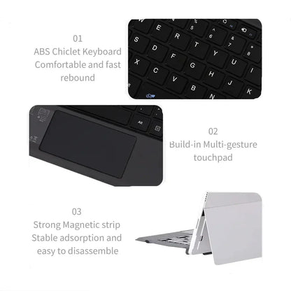 Bluetooth Backlit Keyboard with Touchpad for Microsoft Surface Pro 3–11, Pro X & Pro 7+