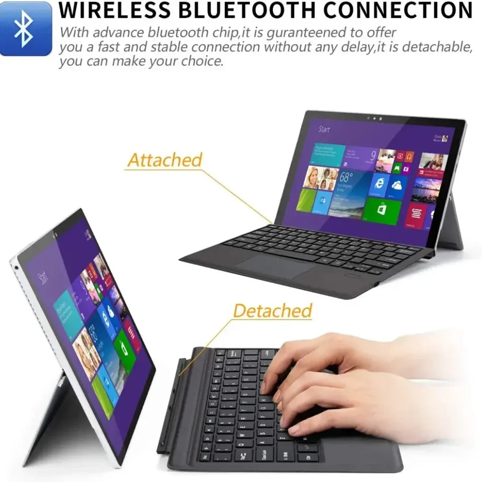 Bluetooth Backlit Keyboard with Touchpad for Microsoft Surface Pro 3–11, Pro X & Pro 7+