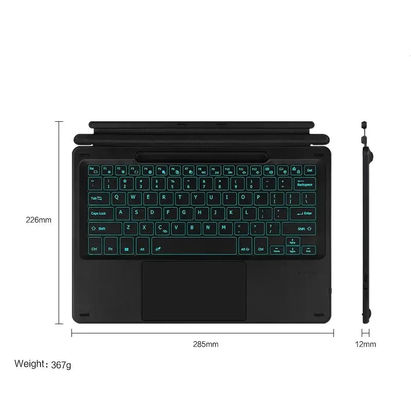Bluetooth Backlit Keyboard with Touchpad for Microsoft Surface Pro 8, 9, 10, 11 & Pro X