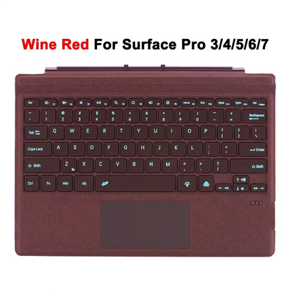 Bluetooth Detachable Slim Cover Keyboard for Microsoft Surface Pro 3–11, Pro X & Pro 7+