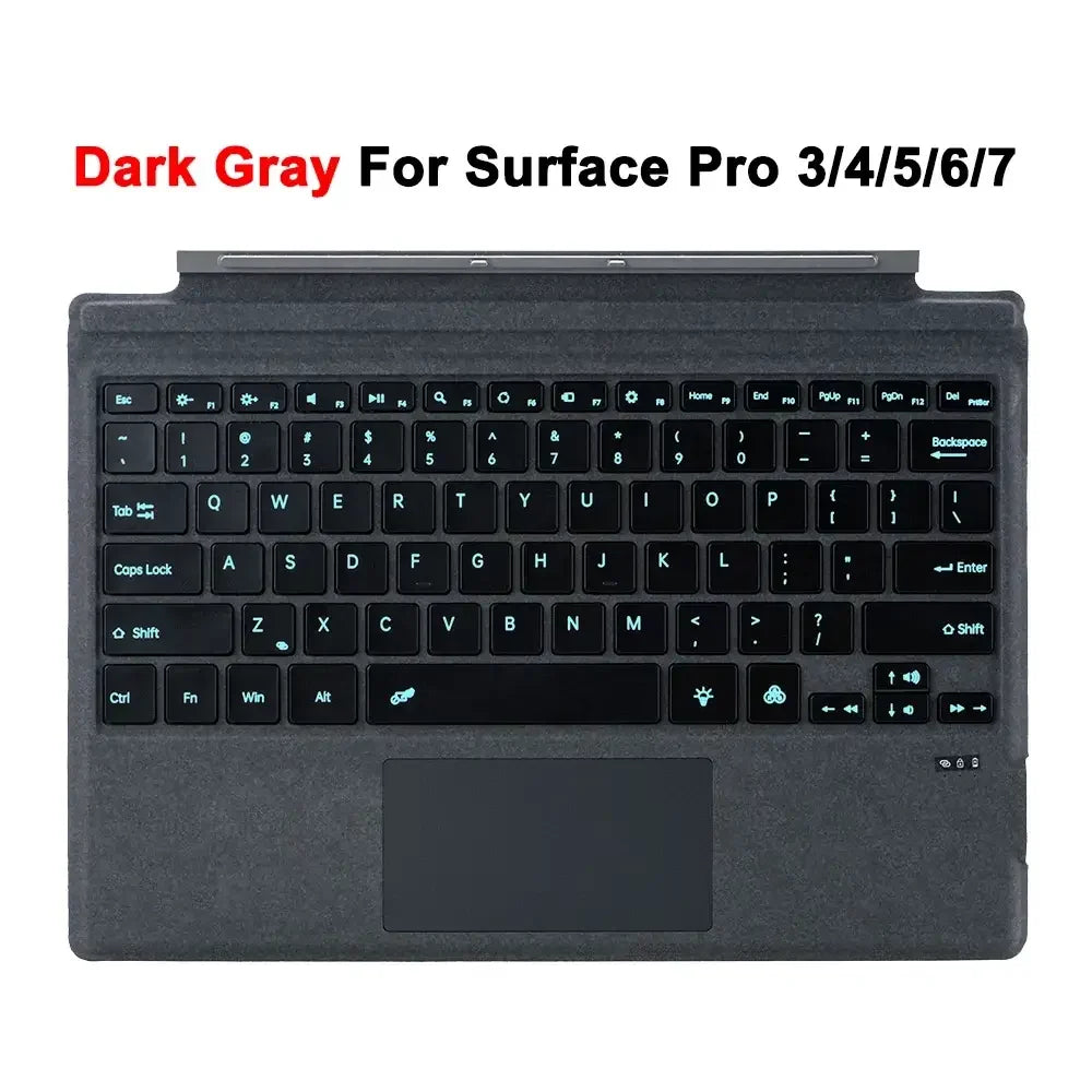 Bluetooth Detachable Slim Cover Keyboard for Microsoft Surface Pro 3–11, Pro X & Pro 7+
