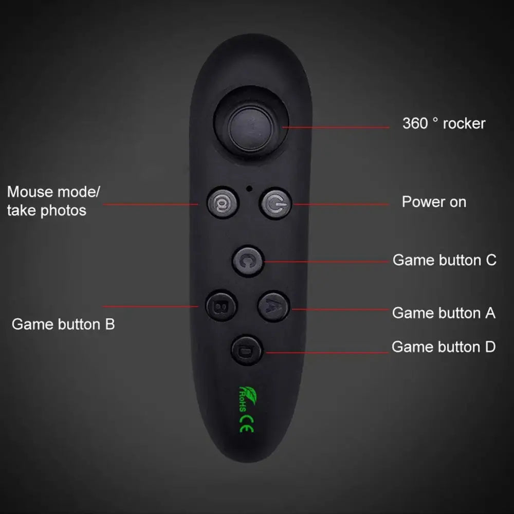 Bluetooth VR Controller Gamepad for Android (Black & White)