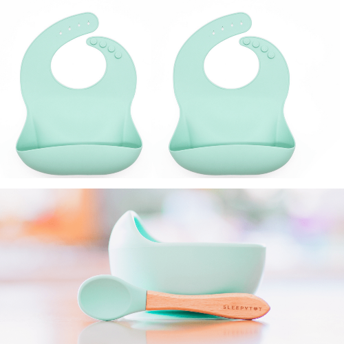 Sleepytot - Silicone Suction Bowl & 2 Bibs Bundle