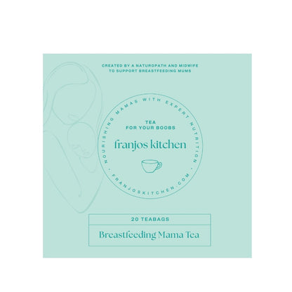 Tea package for breastfeeding mamas by franjos kitchen on a light green background
