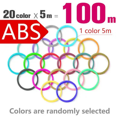 Brilliant Colour 3D Pen Filament (1.75mm ABS/PLA/PCL)