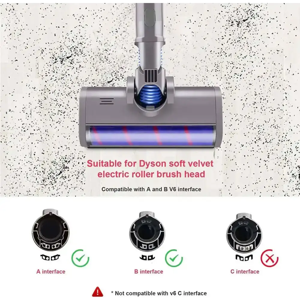 Soft Roller Floor Brush Head Replacement for V6 DC45 DC62 DC74 DC58 DC61 Vacuum Cleaners