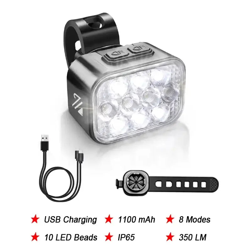 USB Rechargeable Bicycle Front & Rear LED Lights