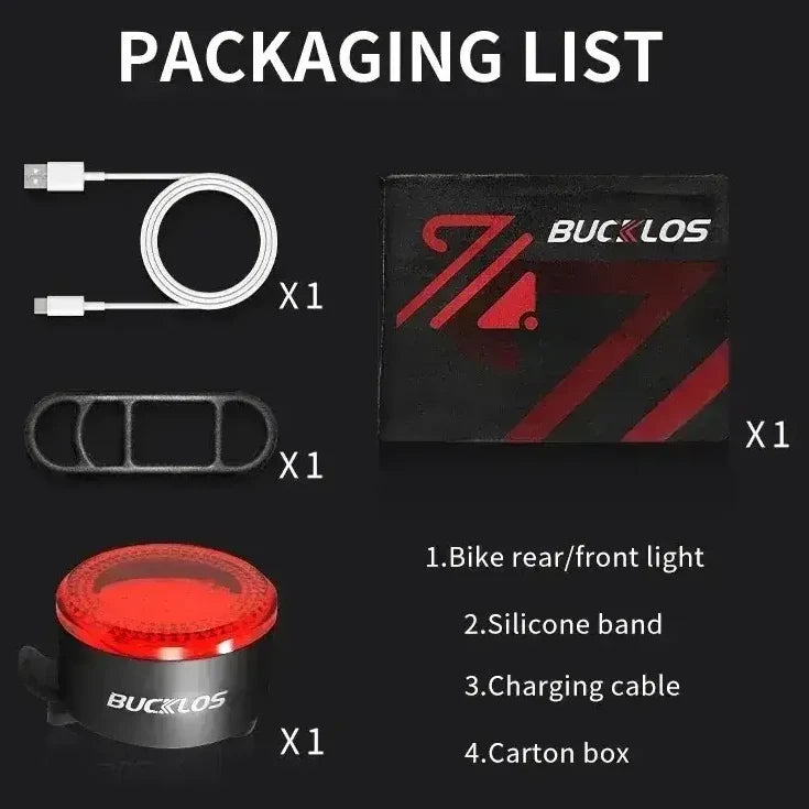 USB Rechargeable Bicycle Front & Rear LED Lights