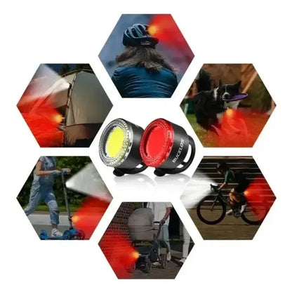 USB Rechargeable Bicycle Front & Rear LED Lights