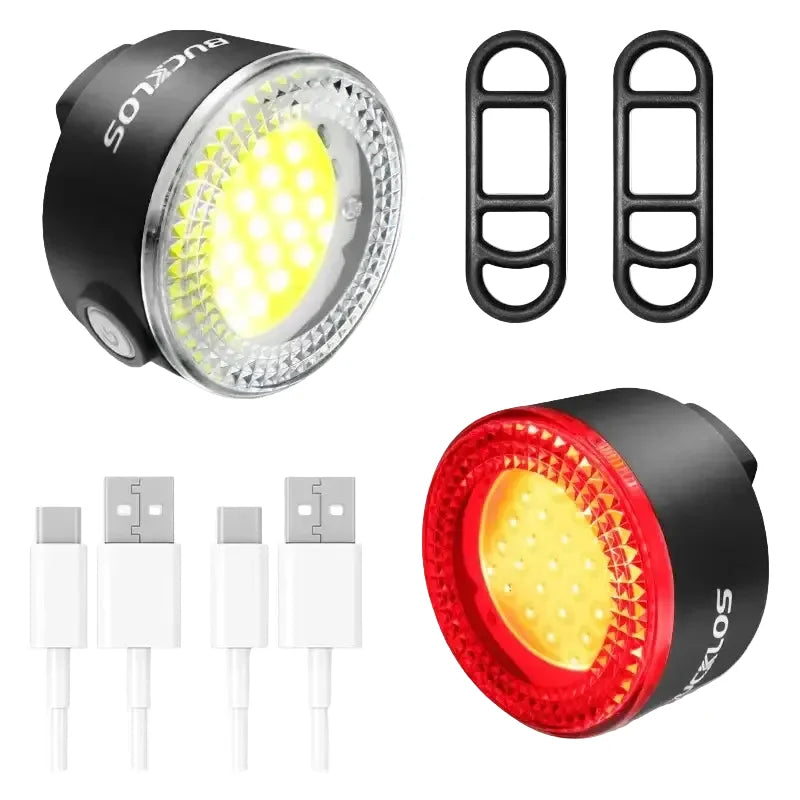 Rechargeable Bicycle Front & Rear Light Set