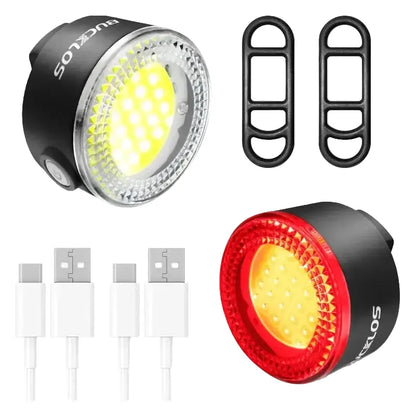 Rechargeable Bicycle Front & Rear Light Set