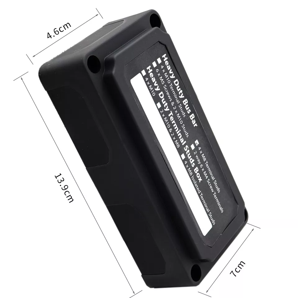 300A M8 48V Studs Bus Bar Power Distribution Box Terminal Block Heavy Duty