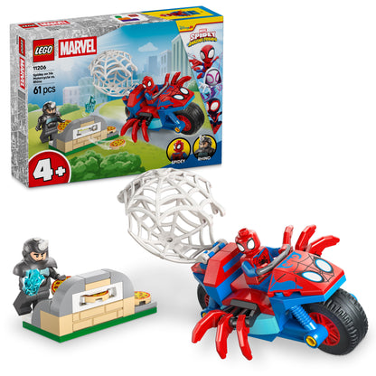 LEGO Marvel: Spidey And His Amazing Friends Spidey on his Motorcycle vs Rhino (11206)