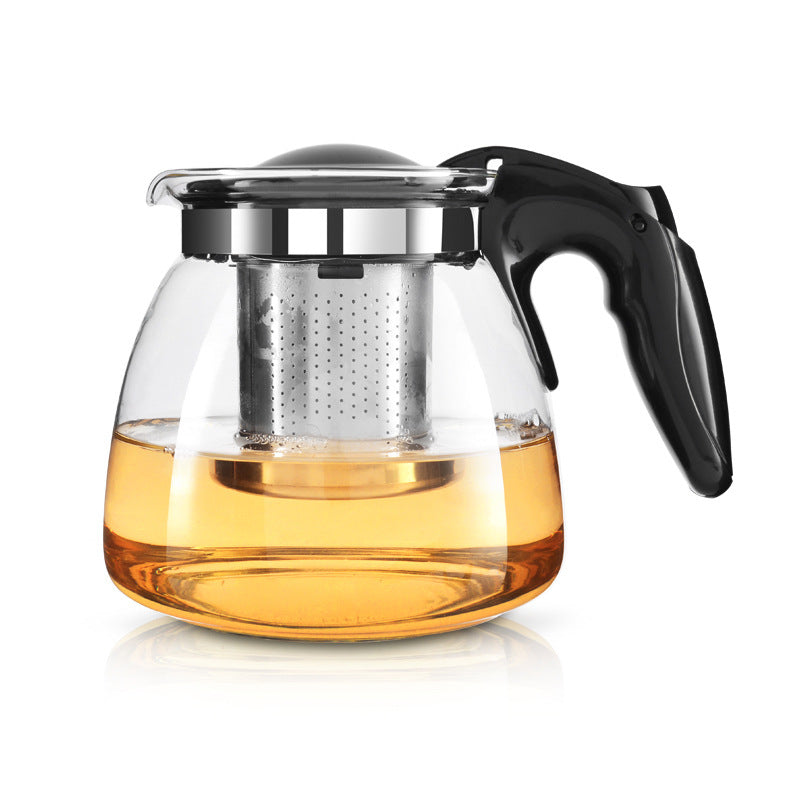 Thick Glass Large Capacity Tea Pot with Stainless Steel