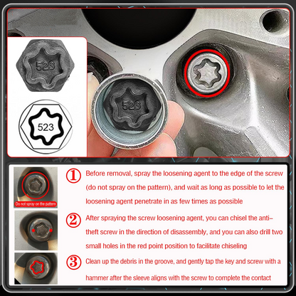 22 Piece Wheel Lock Nut Wrench Set Compatible with Volkswagen (VAG)