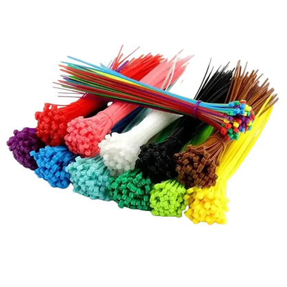 Multicolour Nylon Cable Ties 100/150/200mm Self-Locking