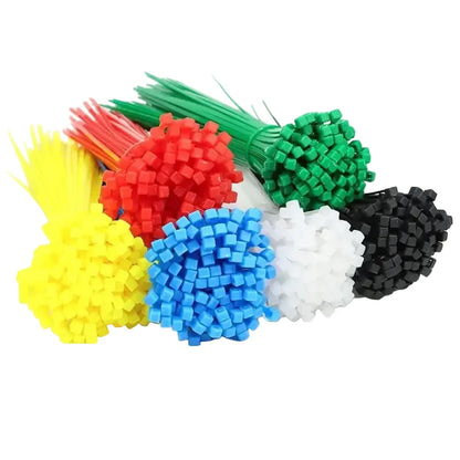 Multicolour Nylon Cable Ties 100/150/200mm Self-Locking
