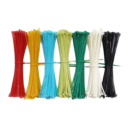 Multicolour Nylon Cable Ties 100/150/200mm Self-Locking