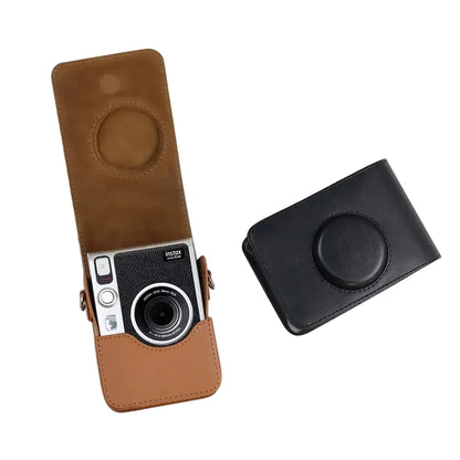 Instax Mini EVO PU Leather Camera Case with Shoulder Strap