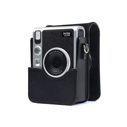 Instax Mini EVO PU Leather Camera Case with Shoulder Strap