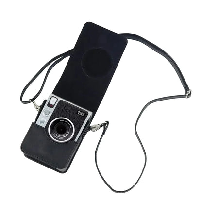 Instax Mini EVO PU Leather Camera Case with Shoulder Strap