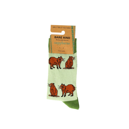 Save the Green Capybara Bamboo Socks