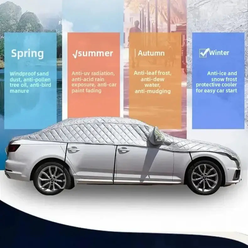 Car Cover Outdoor Waterproof All-Season Sunshade & Hail Protection (4 types available)