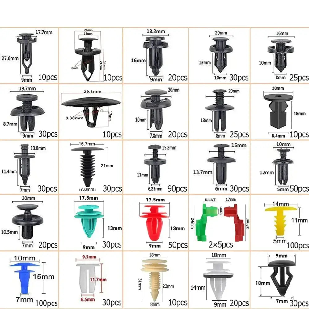 Car Fastener Clip Kit – Plastic Rivets & Retainer Pins (different types available)